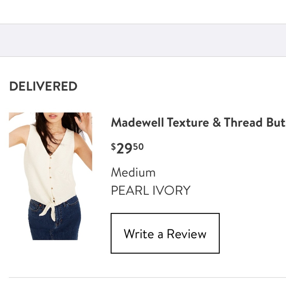 Madewell Texture And Thread Button Down Tie Tank … - image 6